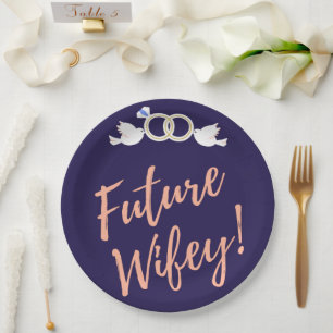 Assiettes En Carton Futurs Inséparables Wifey