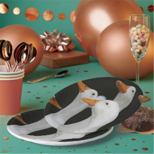 Assiettes En Carton Gaggle of White Ducks Photo
