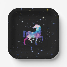 Assiettes En Carton Galaxie magique Unicorne