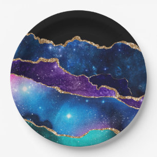 Assiettes En Carton Galaxy Agate Series Design