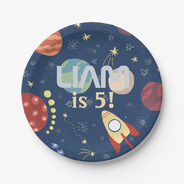 Assiettes En Carton Galaxy Espace extra-atmosphérique Plaque de papier (Devant)