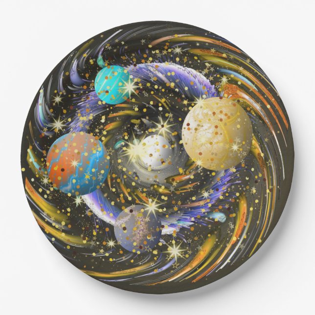 Assiettes En Carton Galaxy Kovarellah (Devant)
