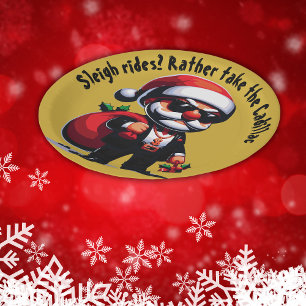 Assiettes En Carton Gangster - Sleigh Rides ? Plutôt prendre Cadillac