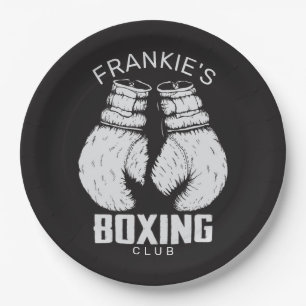 Assiettes En Carton Gants de boxe club Boxer Gym Fighter