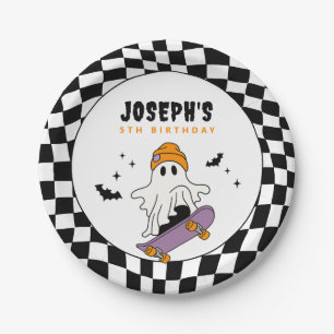 Assiettes En Carton Garçon Éffrayant Halloween Plaques papier fête d'a
