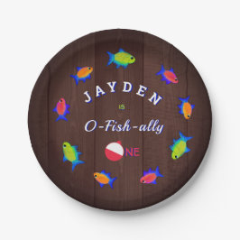 Assiettes En Carton Garçons 1er anniversaire Merci O Fishally One