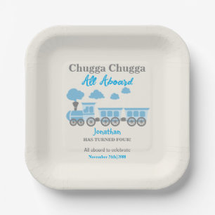 Assiettes En Carton Garçons Blue Train N'importe quel âge fête d'anniv
