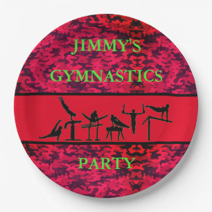 Assiettes En Carton Garçons Gymnastique Anniversaire Fête Plaques Camo