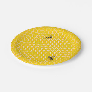 Assiettes En Carton Gardien d'abeilles à peigne de miel