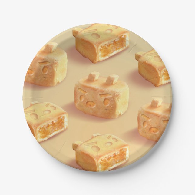 Assiettes En Carton Gâteau à l'ananas (Devant)