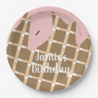 Gâteau de glace glaçage Anniversaire Gaufre Rose