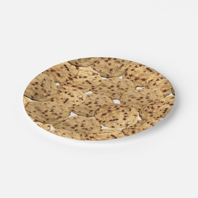 Assiettes En Carton Gâteaux aux pépites de chocolat faits maison (Angle)