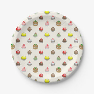 Assiettes En Carton Gâteaux colorés petits