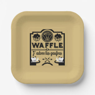 Assiettes En Carton gaufres de Belgique