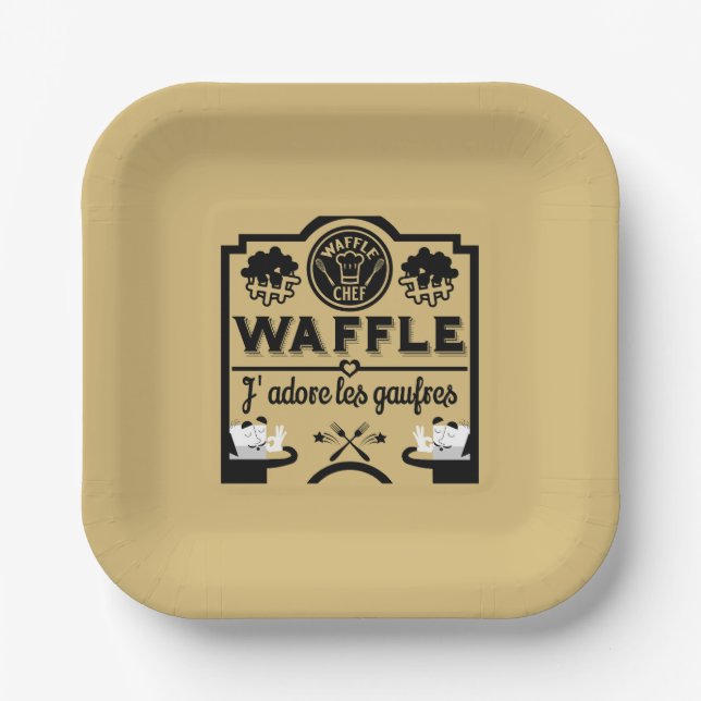Assiettes En Carton gaufres de Belgique (Recto)
