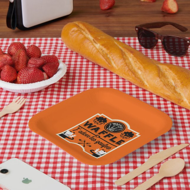 Assiettes En Carton gaufres françaises (Pique-nique)