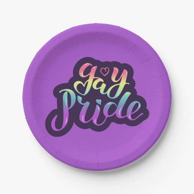 Assiettes En Carton Gay pride (Devant)