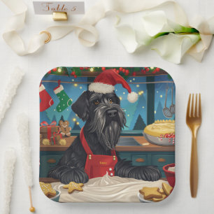 Assiettes En Carton Géant Schnauzer Cuisine de fêtes : Noël festif