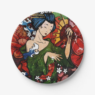 Assiettes En Carton Geisha