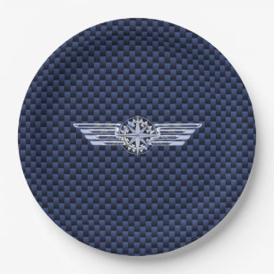 Assiettes En Carton Général Air Pilote Chrome Comme Ailes Compass