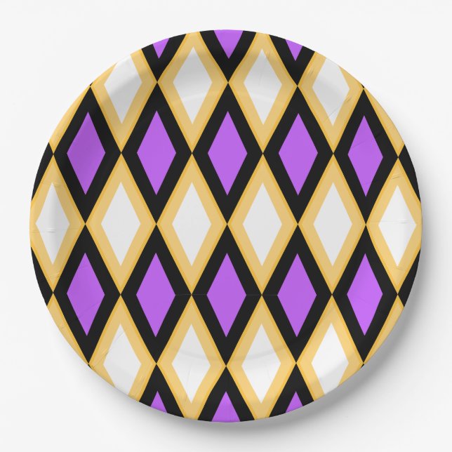 Assiettes En Carton Geometric Pattern (Devant)