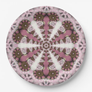 Assiettes En Carton Géométrie Pays Terre Rose Mandala