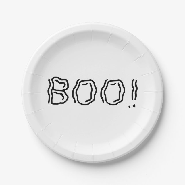 Assiettes En Carton Ghomajorité Boo ! (Devant)