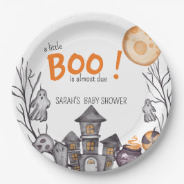 Assiettes En Carton Ghost House Halloween Baby shower thème automne