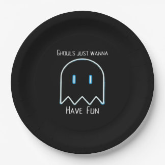 Assiettes En Carton Ghouls veut juste s'amuser - Halloween Saison
