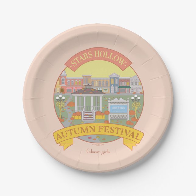Assiettes En Carton Gilmore Girls | Stars Hollow Festival d'automne (Devant)