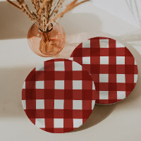 Gingham à Carreaux Rouge Fille Anniversaire