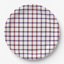 Gingham Rouge, Blanc et Bleu Rustique