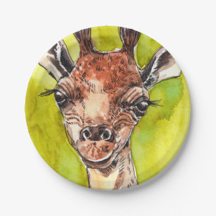 Assiettes En Carton Giraffe