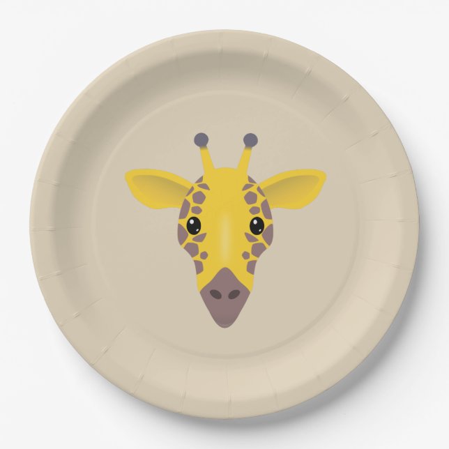 Assiettes En Carton Giraffe (Devant)