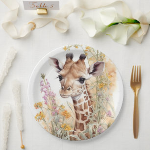 Assiettes En Carton Giraffe