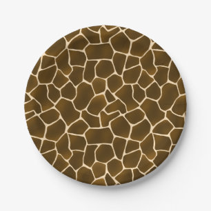 Assiettes En Carton Giraffe Spots Poster de animal Safari sauvage
