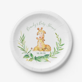 Assiettes En Carton Giraffe Zoo Jungle Animaux Baby shower