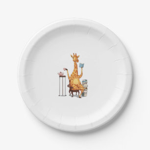 Assiettes En Carton Giraffes, livres et cadeaux de thé