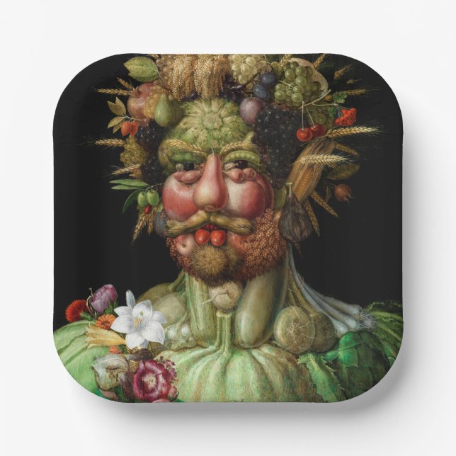 Assiettes En Carton Giuseppe Arcimboldo - Vertumnus (Recto)