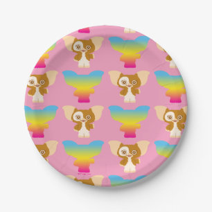 Assiettes En Carton Gizmo   Motif arc-en-ciel