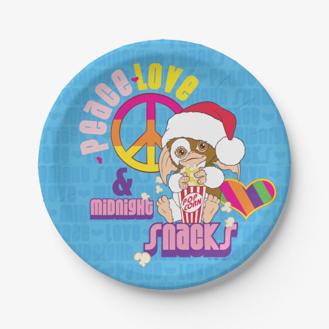 Assiettes En Carton Gizmo | Peace Love & Midnight Snacks (Devant)