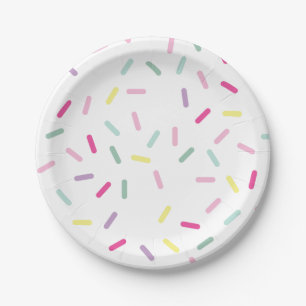 Assiettes En Carton Glace et Paillettes Douce Première 1er Anniversair