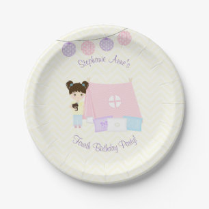 Assiettes En Carton Glamping Sleepover Party