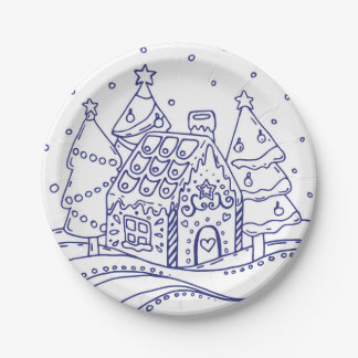 Assiettes En Carton Globe de neige