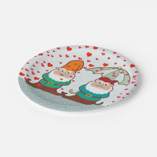 Assiettes En Carton Gnomes heureux et grincheux