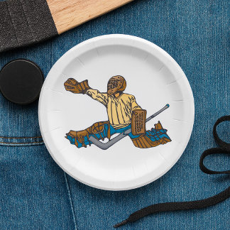 Assiettes En Carton Goalie de hockey
