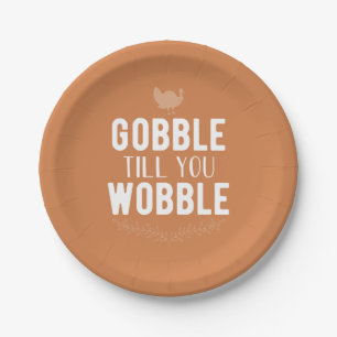 Assiettes En Carton Gobble jusqu'à ce que vous tournez des plaques de