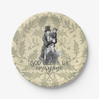 Assiettes En Carton God bless us everyone Dickens Christmas Carol