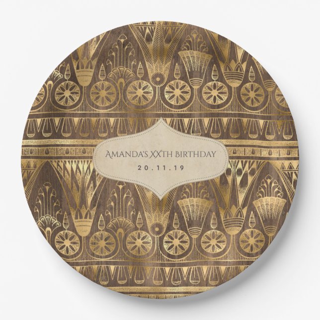Assiettes En Carton Gold Foil parti (Devant)