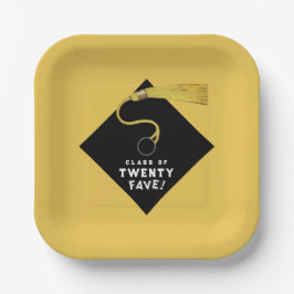 Assiettes En Carton Gold Graduation 2025 Party